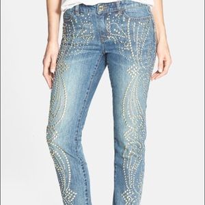 Michael Kors Studded Boyfriend Jeans, Size 6